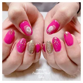 ミディアム ネイル 🐾enen style 🐾のネイルデザイン