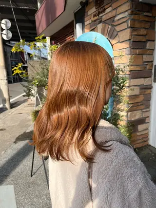 ミディアム カラー 透明感カラー/パーマ 🌀アオノのヘアスタイル