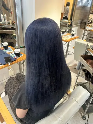ロング カラー 栄/海外風カラー/ ナチュラル縮毛のヘアスタイル