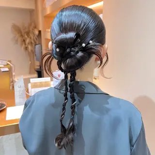 ロング ヘアアレンジ ✨カチモリ✨レイヤー 韓国ヘア🇰🇷ゆいのヘアスタイル