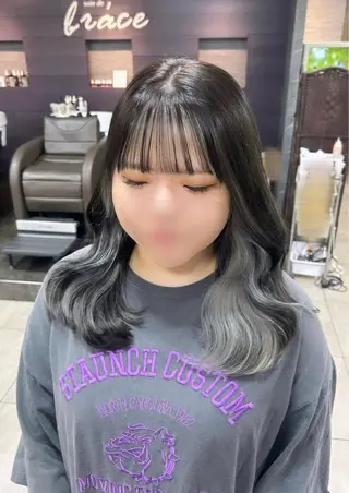 ミディアム レイヤー/艶髪カラー 森本くるみのヘアスタイル