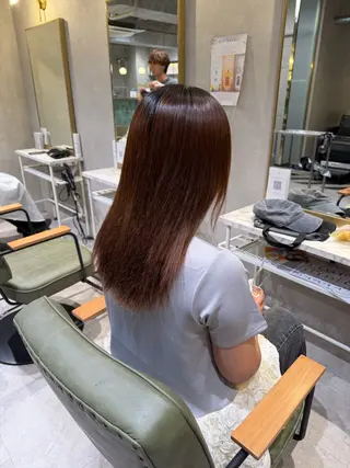 セミロング カラー/クロスパーマ /髪質改善/AiNAのヘアスタイル