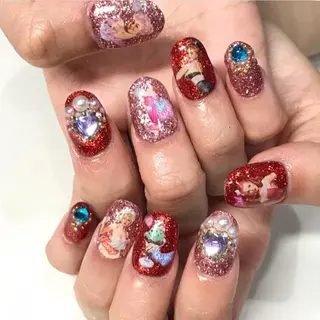 ネイル 渋谷／チップ長さ出し 👑アプレgel-xのネイルデザイン