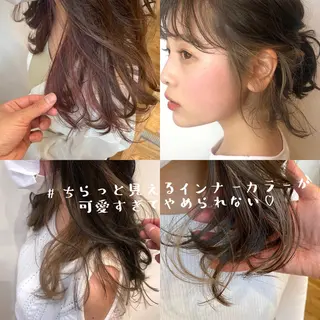 カラー パーマ ヘアアレンジ 髪質改善/韓国風 レイヤー/田村祐樹のヘアスタイル