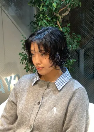 ショート パーマ 久野紗愛 【髪質改善　艶髪】のヘアスタイル