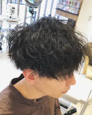 ショート パーマ メンズ 小林 優太 メンズパーマ✨のヘアスタイル