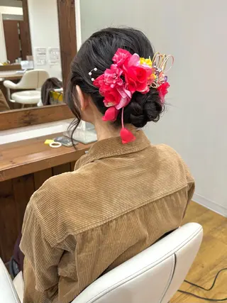 セミロング カラー ヘアアレンジ 💖ダブルカラー/ ヘアセット/晴香💖のヘアスタイル