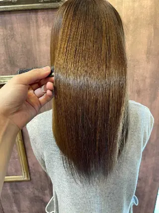 セミロング メンズ縮毛矯正✂ 髪質改善✄金井雄司のヘアスタイル