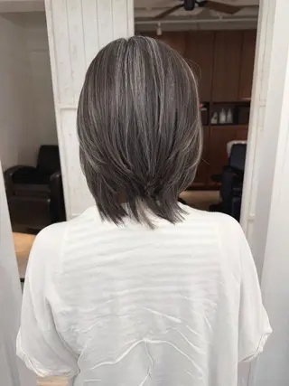 ミディアム カラー ハイライト⭐️上野 高広のヘアスタイル