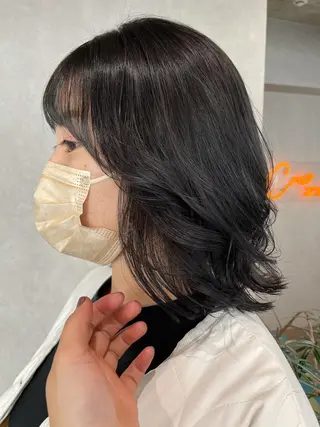 ミディアム カラー ナチュラル透明感🌱 小山美樹子のヘアスタイル