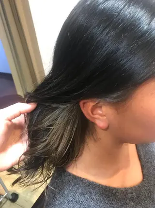 セミロング カラー 松田 類生のヘアスタイル
