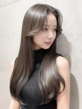 ロング モテ髪🇰🇷韓国 レイヤー🦋まるおのヘアスタイル