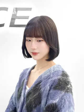 ショート カラー ヘアアレンジ 縮毛矯正🤍 盛れるボブ/ひかりのヘアスタイル