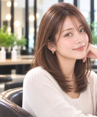 セミロング 西山竜一 /垢抜け大人髪のヘアスタイル