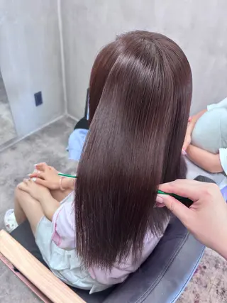 セミロング カラー miloc naha ナナカのヘアスタイル