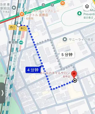 ショート めぐみのネイルサロン スタッフ練習のネイルデザイン