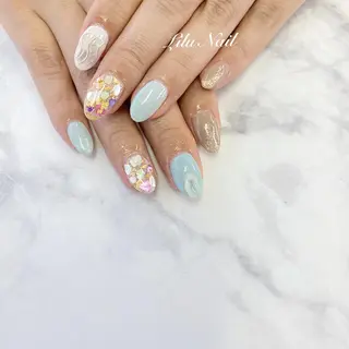ネイル モチの良さ◉ フィルインネイル♡のネイルデザイン