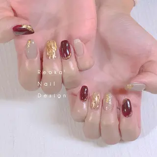 セミロング ネイル Blowe ニュアンスのネイルデザイン