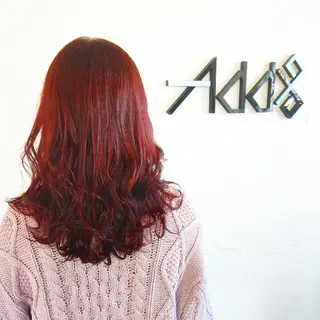 ロング カラー パーマ ヘアアレンジ Add9 柳田健登のヘアスタイル