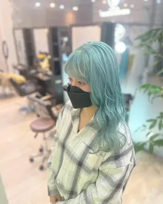 ロング カラー ブリーチ特化 梅田本多翔のヘアスタイル