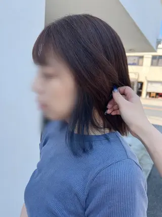 ミディアム カラー ROZAgerme 落海一花🦋のヘアスタイル
