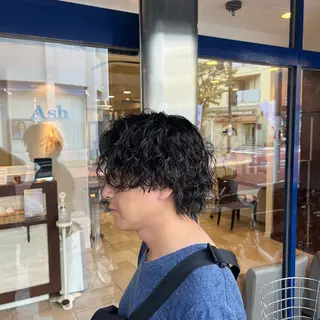 パーマ メンズ 大人透明感艶カラー 寺田稜のヘアスタイル