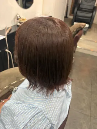 ミディアム カラー 渡邊 美優のヘアスタイル