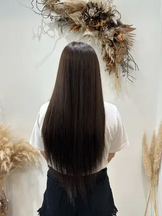 ロング カラー ヘアアレンジ MIRUKA/ 暖色カラー/ベージュのヘアスタイル