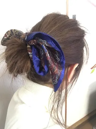 ミディアム ヘアアレンジ IVY villa Suzu.のヘアスタイル