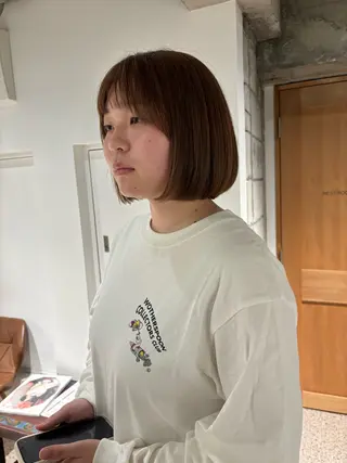 ミディアム レディースモデル カット/中川翔太のヘアスタイル