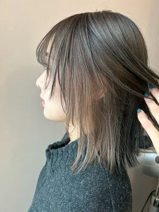 ミディアム カラー hubhair レイヤー/透明感のヘアスタイル