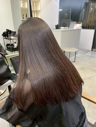 ロング パーマ 🍒モテ暖色カラー × うる艶✧ ゆなのヘアスタイル