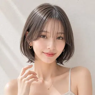 ミディアム カラー SOURCE梅田💎 ヘアケア/艶カラーのヘアスタイル