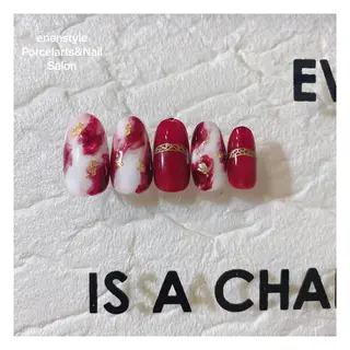 ミディアム ネイル 🐾enen style 🐾のネイルデザイン
