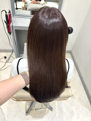 セミロング カラー オリーブカラー/ ピンクカラー/みさきのヘアスタイル