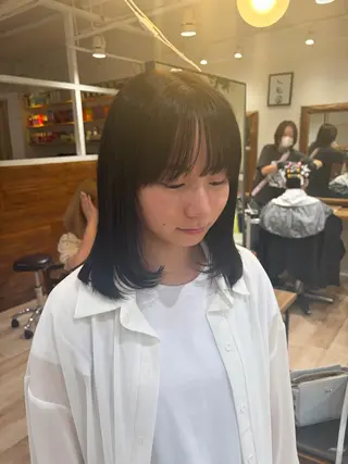 ミディアム カラー カットパーマ/ レイヤー/ココミ🧚のヘアスタイル