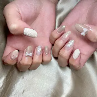 セミロング カラー パーマ ヘアアレンジ メンズ キッズ ネイル マツエク・マツパ アイブロウ el. by Aoのネイルデザイン