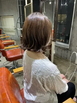 ミディアム 🔥コテ巻き風 ボブパーマ🔥のヘアスタイル