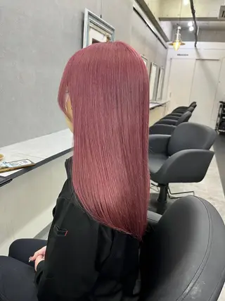 ミディアム カラー ブリーチ有無Wカラー メンズパーマ大成のヘアスタイル