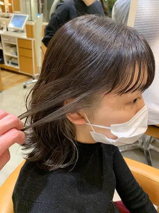 セミロング カラー 中尾 文哉のヘアスタイル