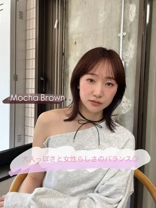 ミディアム カラー 🌿大人可愛い🌿 |艶髪‪|たまちゃんのヘアスタイル