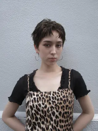 ショート カラー パーマ CEINEloq 学芸大学のヘアスタイル