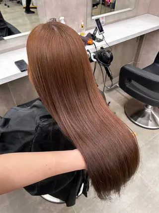 カラー 🥯縮毛/レイヤー/ ベージュヘア🥯のヘアスタイル