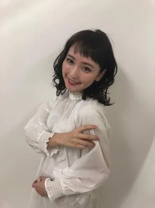 ミディアム パーマ waRin syamp&headのヘアスタイル
