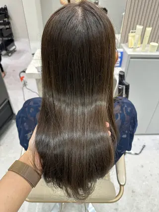 セミロング カラー 韓国レイヤー✨ yasuko銀座のヘアスタイル
