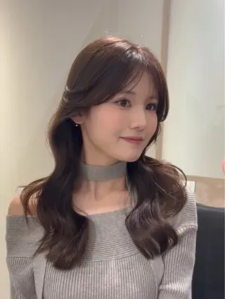セミロング 永本 ミツルのヘアスタイル