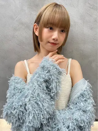 ミディアム カラー ヘアアレンジ 髪質改善/透明感 カラー/吉田光佑のヘアスタイル