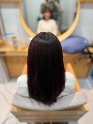 ミディアム カラー キヨスミ ナツキのヘアスタイル