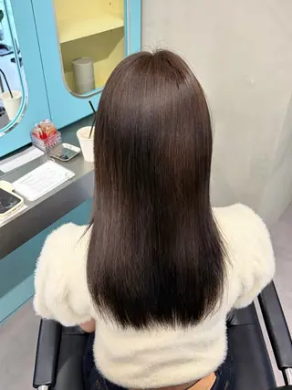 セミロング kyon🎀 透明感カラー/西梅田のヘアスタイル