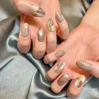 セミロング カラー パーマ ヘアアレンジ メンズ キッズ ネイル マツエク・マツパ アイブロウ el. by Aoのネイルデザイン